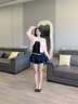 康莉真皮方扣平底鞋女2025秋季新款方頭法式氣質(zhì)黑色低跟淺口單鞋 黑色 34 曬單實(shí)拍圖