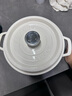 蘇泊爾（SUPOR）琺瑯鍋鑄鐵鍋湯鍋燉鍋火鍋平底輔食鍋電磁爐燃?xì)馔ㄓ?24厘米茶白 3.5升 24cm 曬單實(shí)拍圖