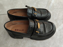 百麗（Belle）元寶樂(lè )福鞋女2025秋新棕色英倫粗跟小皮鞋單鞋D2S1DCA5預售 黑色 37 (235mm) 曬單實(shí)拍圖