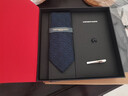 諾斯.馬丁禮物高端真絲領(lǐng)帶男士商務(wù)手打領(lǐng)夾胸針新郎結婚高級感紅色禮盒 曬單實(shí)拍圖