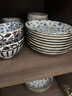 美濃燒（Mino Yaki）日本進口唐草碗盤套裝陶瓷碗餐具精美釉下彩餐盤面碗組合6件套 曬單實拍圖