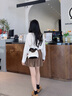 hanayo品牌新款斜挎包包女包櫻桃掛件單肩包時(shí)尚新月包生日禮物送女友 White 白色 曬單實(shí)拍圖