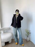 波司登（BOSIDENG）25年新款羽絨服男女同款情侶短款可脫卸帽保暖時(shí)尚經(jīng)典百搭外套 黑色|8056 M 165/88A 體重約120斤以?xún)?曬單實(shí)拍圖