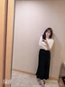 歐貝汐半身裙女秋冬季絲絨高腰魚(yú)尾裙新款緞面黑色春裝半裙包臀中長(cháng)裙子 薄款 均碼 【建議80-120斤】 曬單實(shí)拍圖