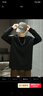 唐獅（TonLion）2025春男圓領(lǐng)袖筒拼接車(chē)明線(xiàn)長(cháng)袖T恤 黑色  2XL  曬單實(shí)拍圖