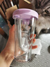 Glasslock玻璃水杯涼水冷萃杯進(jìn)口大容量女生高顏值家用刻度吸管杯子450ml 曬單實(shí)拍圖