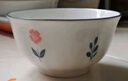 順祥陶瓷碗碟餐具小清新米飯碗輕奢田園風(fēng)釉下彩家用面碗大碗陶瓷湯碗 5英寸碗2個裝 曬單實拍圖
