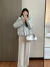 坦博爾2025秋冬新款泡芙羽絨服女士短款蓬松加厚戶(hù)外保暖面包服時(shí)尚外套 TB5530520D泡芙藍 （短款） S (160) 建議（110-120斤） 曬單實(shí)拍圖