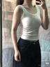 都市麗人【魚骨顯瘦升級】吊帶背心女外穿內(nèi)搭夏季遮副乳顯瘦打底無袖上衣 曬單實拍圖