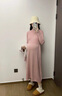苒琦媽咪孕婦裝秋冬裝2025新款連衣裙新中式毛衣高級感打底衫裙子秋季套裝 粉色毛衣裙+馬甲（兩件套） L 曬單實(shí)拍圖