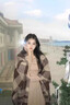 沐霓披肩斗篷女2025秋冬百搭條紋圍巾中長款流蘇仿羊毛披風(fēng)毛呢外套女 復(fù)古風(fēng)披肩斗篷【格子卡其】 曬單實(shí)拍圖
