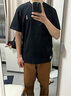 Teenie Weenie Men小熊男裝T恤2025夏季新款簡(jiǎn)約涼感圓領(lǐng)白色基礎短袖上衣 黑色 XL (180) 曬單實(shí)拍圖