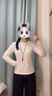 HTBT棉質(zhì)長(cháng)袖t恤女2025秋衣打底衫女內搭學(xué)生可外穿T恤衫韓版修身顯瘦 純白色 L （105-115斤) 曬單實(shí)拍圖