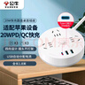 公牛（BULL）20W PD蘋(píng)果快充插座/插線(xiàn)板/插排/排插/宿舍家用圓形拖線(xiàn)板  3USB+3孔總控 全長(cháng)1.8米 GN-R203U20 曬單實(shí)拍圖