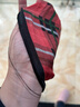 杭絲路寶寶絲巾女?huà)雰盒》浇韮和瘒碚娼z紗巾三角短圍脖系脖領(lǐng)巾夏季薄 麋鹿-格子紅色(小方巾) 曬單實(shí)拍圖