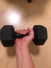 華亞（HUAYA） 啞鈴環(huán)保包膠六角手鈴男士家用健身器材 5KG 一副（左右手各2.5公斤） 曬單實(shí)拍圖