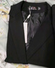 豪耀職業(yè)小西裝外套女裝套裝春秋職場(chǎng)正裝長(cháng)袖商務(wù)修身時(shí)尚休閑西服女 黑色西裝+西褲 3XL 碼(建議130-139斤) 曬單實(shí)拍圖