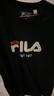 FILA 斐樂官方情侶款針織短袖衫2025春季新款休閑簡約舒適純棉T恤 正黑色-BK L 175/96A 曬單實拍圖