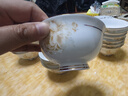 厚秀堂景德鎮碗家用吃飯10個(gè)裝 骨瓷碗陶瓷碗套裝 防燙米飯碗面碗可微波 疏影金邊 4.5英寸 10個(gè) 曬單實(shí)拍圖