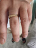 舒弗(LACHOUFFE)卡家同款情侶戒指簡約莫桑鉆求婚對戒結(jié)婚戒指七夕送女朋友禮物 無鉆玫瑰金 美碼11號 曬單實拍圖