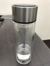 高硼硅雙層玻璃杯大容量泡茶杯茶水分離安全無毒隔熱杯車載水杯商 顯溫蓋350ml直筒杯 曬單實(shí)拍圖