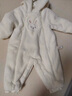 戴維貝拉（DAVE＆BELLA）嬰兒連體衣女寶寶滿(mǎn)月服幼童衣服保暖冬裝小童爬服新生兒外出服 米白 80cm （建議身高73-80cm） 曬單實(shí)拍圖