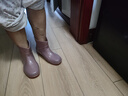 似晨繽紛 雨鞋女款低筒牛筋防水防滑廚房工作膠鞋 卡其色 38碼 曬單實(shí)拍圖