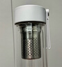 米家玻璃杯 雙層帶茶隔水杯 耐高溫泡茶杯  加厚透明杯子400mL 珍珠白 曬單實(shí)拍圖