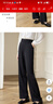 初申春秋西裝褲女直筒顯瘦垂感百搭簡(jiǎn)約通勤黑色休閑長(cháng)褲S143K2018 曬單實(shí)拍圖
