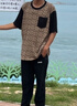 蔻馳（COACH）奧萊男士男裝經(jīng)典標志T恤春夏款短袖 卡其色 經(jīng)典標志 M 曬單實(shí)拍圖