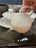豐眾冰種羊脂玉瓷白瓷茶具套裝整套中式家用蓋碗功夫套裝定制禮盒裝 璞玉龍蛋壺190毫升禮盒裝 190ml 曬單實(shí)拍圖