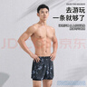 佑游游泳褲男速干防尷尬溫泉速干游泳館沙灘褲泳褲三件套23003藍(lán)色3XL 曬單實(shí)拍圖