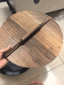 臻三環(huán)章丘鐵鍋手工鍛打炒鍋無涂層炒菜鍋不易粘鍋圓底熟鐵鍋輕音32cm 曬單實拍圖