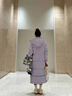 東北哈爾濱旅游防寒保暖鵝絨羽絨服男女士長(zhǎng)款加厚中長(zhǎng)羽絨衣外套 雪霧紫白鵝絨 男女同款 S 充絨量280克 90斤-110斤 曬單實(shí)拍圖