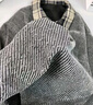 凌泊雪尼爾粗織條紋polo衛衣男秋季美式重磅長(cháng)袖t恤小香風(fēng)針織衫外套 深灰色【升級款】 XL 建議135-150斤 曬單實(shí)拍圖