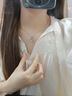 中國黃金【鑲璀璨真鉆】足銀四葉草項鏈女吊墜圣誕節禮物送女友老婆紀念 【京速達】幸運四葉草鉆石項鏈 曬單實(shí)拍圖