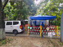 歐梵普（oufanpu）戶(hù)外遮陽(yáng)棚伸縮雨棚野外燒烤四腳帳篷庭院擺攤簡(jiǎn)易折疊加厚停車(chē)棚 藍色加厚四角帳篷3X3 曬單實(shí)拍圖