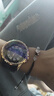 十二圓桌騎士炫酷潮流大表盤(pán)男士蟲(chóng)洞概念機械風(fēng)格石英手表禮物 炫酷金藍 曬單實(shí)拍圖