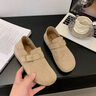 百麗踏復(fù)古全包勃肯鞋女2025夏新款平底一腳蹬博肯鞋兩穿不累腳單鞋 杏色（順豐包郵）（順豐包郵） 36 曬單實(shí)拍圖
