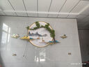 凡展新中式入戶玄關(guān)裝飾畫3D立體迎客松燈光客廳沙發(fā)背景墻壁山水掛畫 金鹿迎客-帶小山 電池款圓直徑120cm 曬單實(shí)拍圖