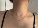 金至尊（3DG Jewellery）O字鏈足金999項鏈黃金項鏈送女友老婆生日禮物計價(jià) 金重2.17克（配珠寶禮盒） 曬單實(shí)拍圖