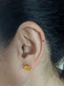 潮宏基足金5G黃金耳釘女生日禮物計價(jià) 至簡(jiǎn)方糖 EEG30003374 約2.8g 曬單實(shí)拍圖