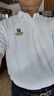 皮爾卡丹（pierre cardin）高端帶領(lǐng)短袖t恤男士高檔翻領(lǐng)polo衫夏季新款透氣吸汗休閑上衣男 短袖7702白色Y 3XL 推薦【168-180斤】 曬單實(shí)拍圖