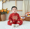 G.DUCKKIDS小黃鴨周歲禮服男寶寶抓周衣服女漢服百日宴百天滿(mǎn)月嬰兒套裝夏季 紅色+香囊 90 建議1~2歲【 80-90cm】cm 曬單實(shí)拍圖