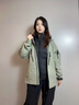 鴨鴨（YAYA）冰殼系列沖鋒衣羽絨服男女同款2025新款戶(hù)外防風(fēng)防水保暖外套 波影藍色 L (175) 曬單實(shí)拍圖