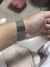 ESCASE適用華為watch Fit4表帶fit3/fit4pro表帶磁吸米蘭尼斯不銹鋼防水腕帶磁吸搭扣透氣舒適銀色 曬單實(shí)拍圖