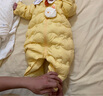 巴拉巴拉童裝嬰兒連體衣輕薄羽絨服寶寶衣服2025冬裝抱衣爬服男童女童萌趣 黃色雪人-白鴨絨 90 cm-充絨量47g 曬單實(shí)拍圖