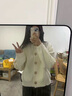 斐特瑪溫柔松弛感針織開(kāi)衫女2025秋冬新款寬松外套毛衣高級復古紐扣上衣 米杏色 M 【適合100-120斤】 曬單實(shí)拍圖