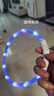 寵星記 狗狗發(fā)光項圈 寵物狗LED燈項圈 USB充電 夜間發(fā)光遛狗項圈 金毛 藍色 頸圍25-70cm（可裁剪） 曬單實(shí)拍圖