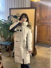 500克鵝絨極寒服男情侶過(guò)膝羽絨服女加厚東北零下40度哈爾濱防寒 燕麥白 （男女同款） 單件裝 L -(鵝絨436g)貉子真毛領(lǐng) 曬單實(shí)拍圖
